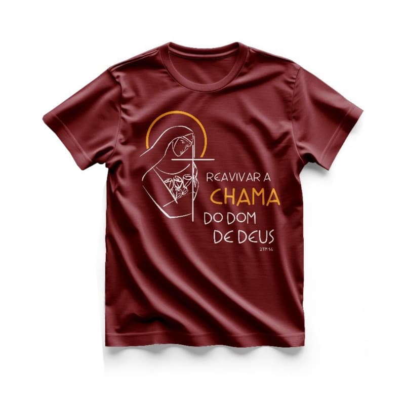 Camiseta de Serviço — Renovai a chama do amor de Deus